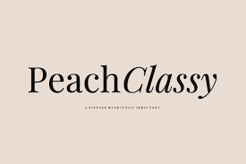 Przykładowa czcionka Peach Classy #1